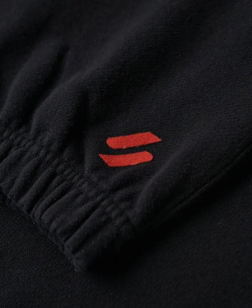 superdry Calças Jogger Boyfriend em algodão – Black 5/7