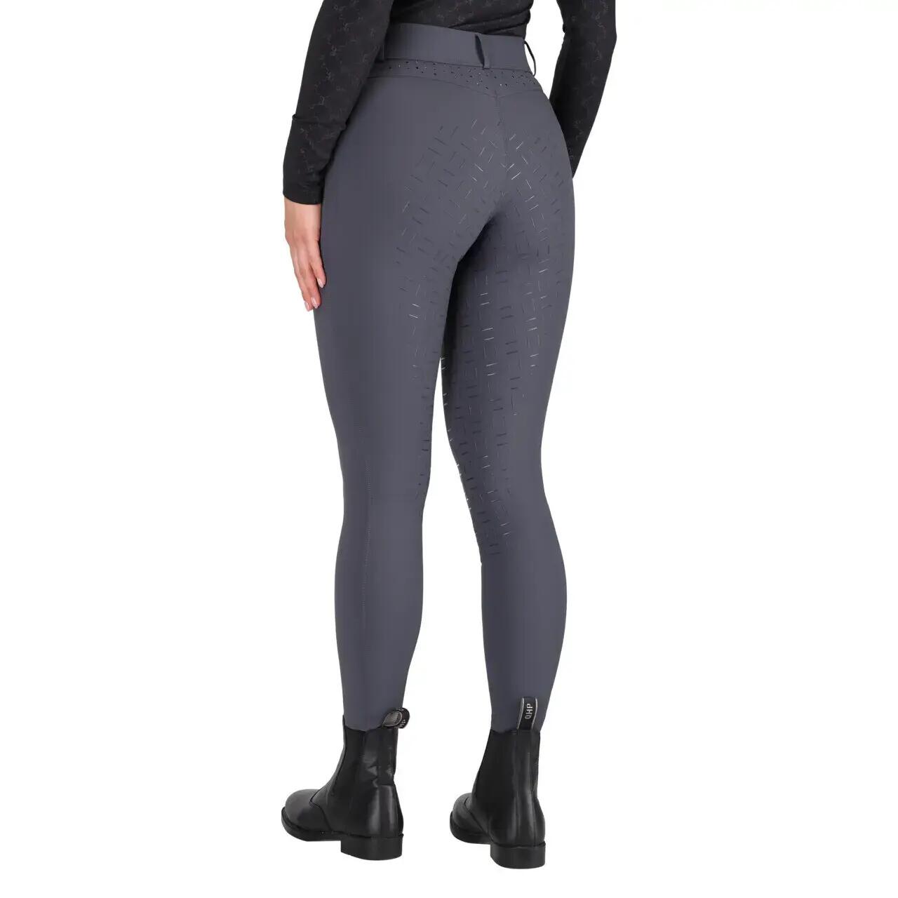 Pantaloni da equitazione full grip da donna QHP Livora 2/5