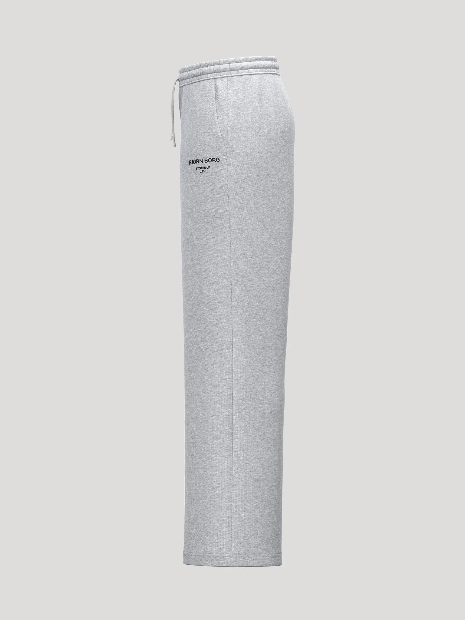 bjorn_borg pantalon sweat droite en polyester recyclé – LIGHT GREY MELANGE 3/4