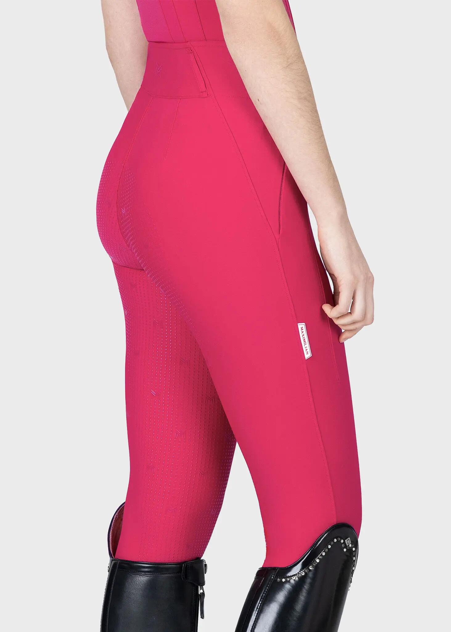 Pantalón Mujer Equitación Maximilian Vision Full Grip Frambuesa 4/7