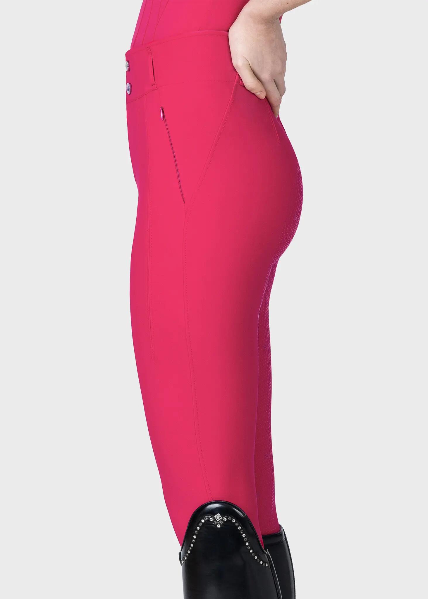 Pantalón Mujer Equitación Maximilian Vision Full Grip Frambuesa 2/7