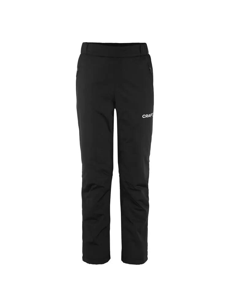 craft Ability Warm Pants Jr warme sportbroek windbestendig voorzijde – Black 1/3