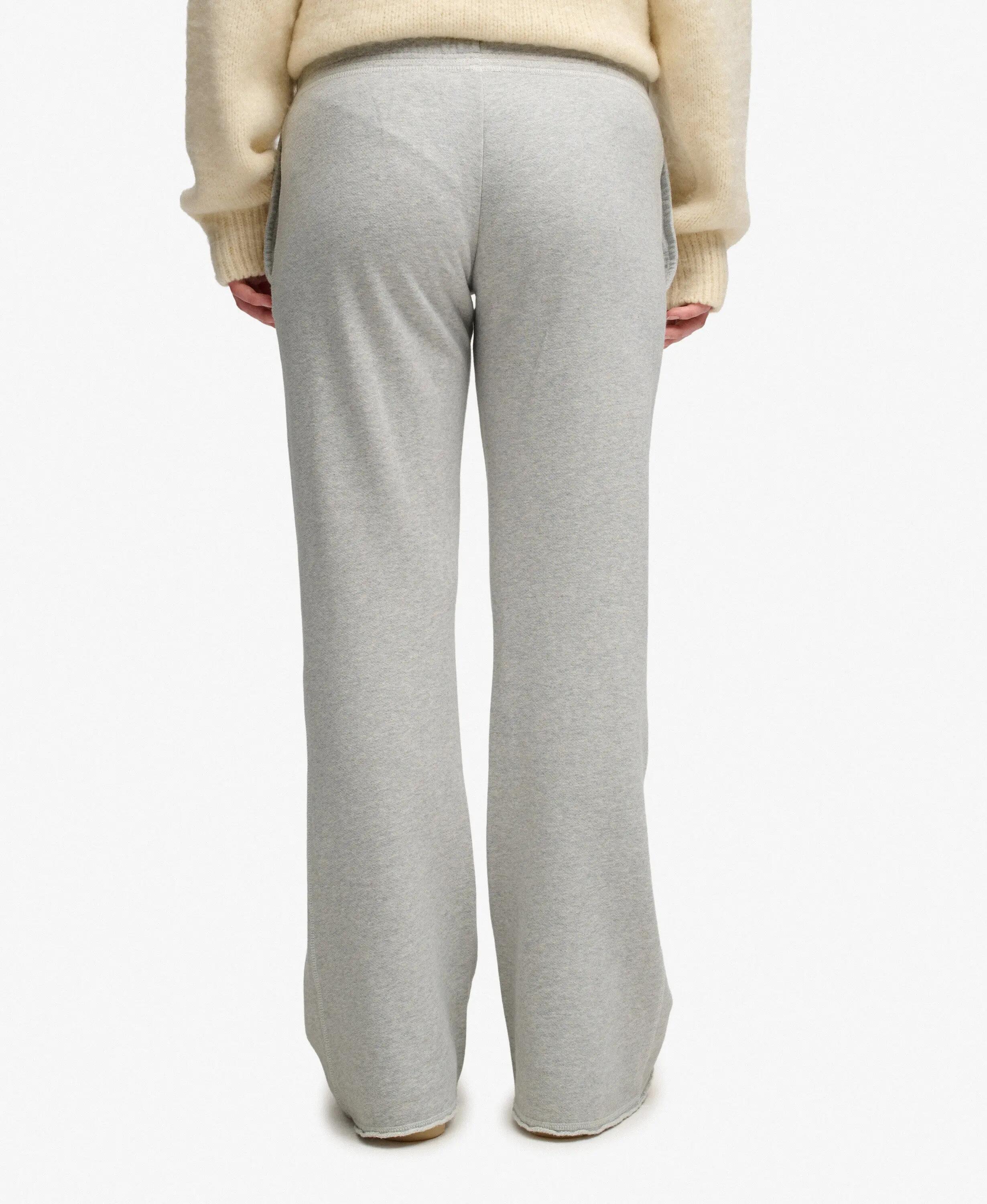 superdry Pantalon Flare Brodé Athletic en Coton – Glacier Grey Marl 4/7