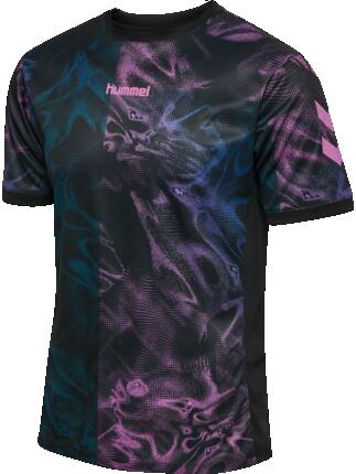 hummel T-shirt d’entraînement léger en polyester recyclé – BLACK/PINK