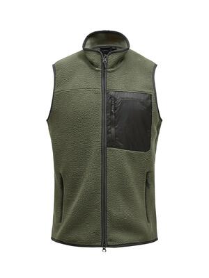 Gilet - zonder mouwen, ritszakken - pijngroen