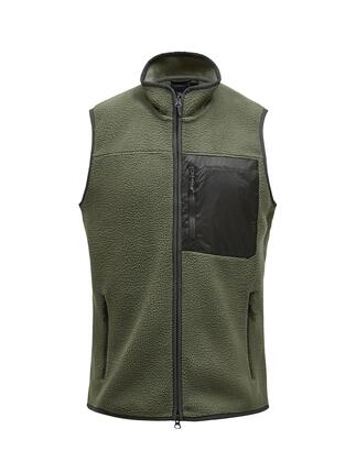 Gilet polaire - Sportswear - Sans manches, poches zippées - Pine needle