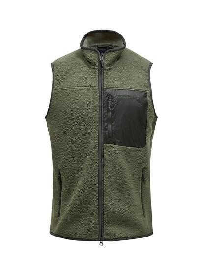 Gilet polaire - Sportswear - Sans manches, poches zippées - Pine needle