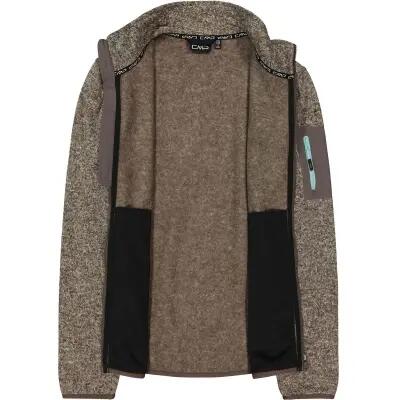 Kurtka Polarowa CMP Knit-Tech Damska 100% poliester – 04QV Toffee-Cream 4/6