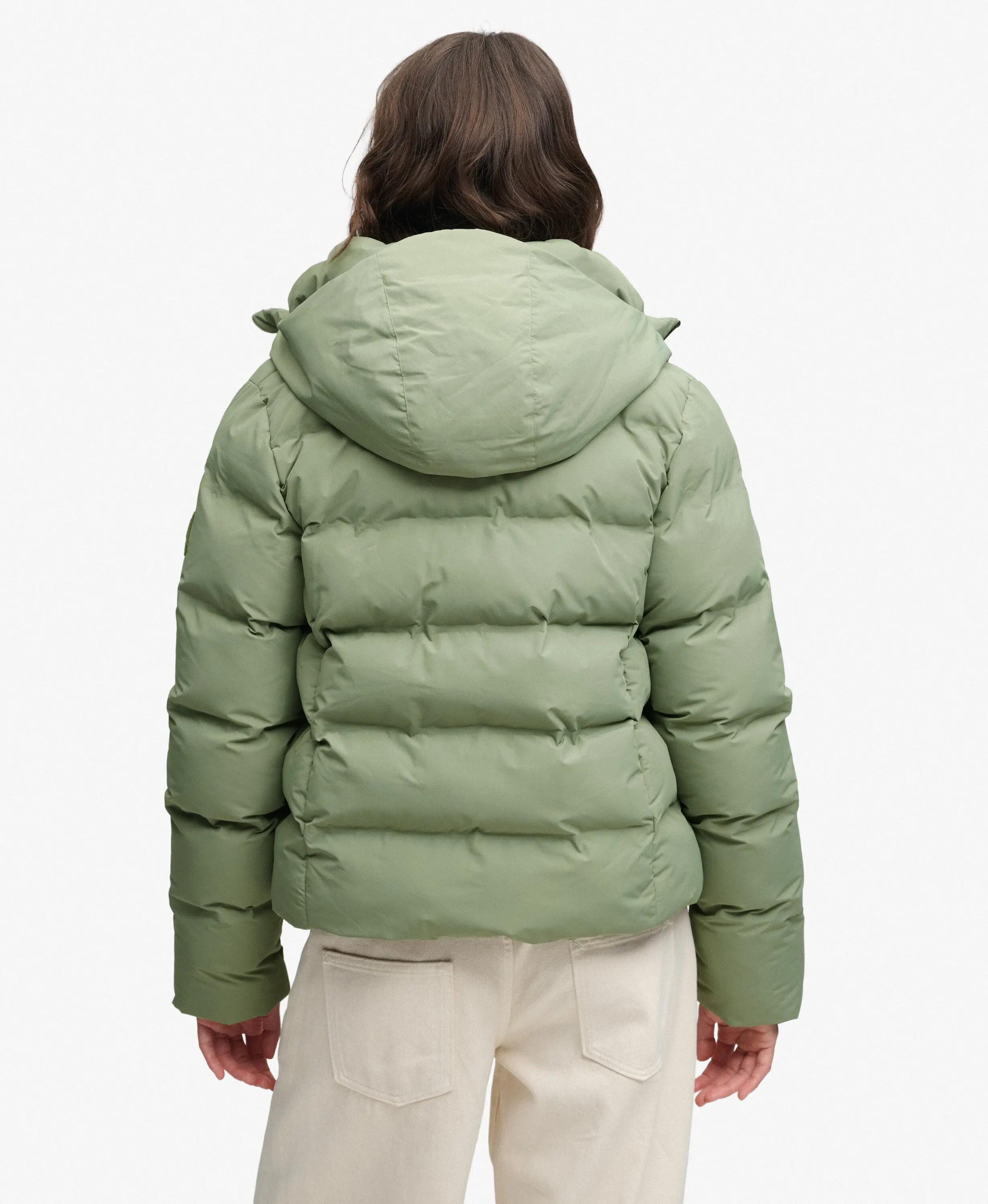 superdry Casaco Acolchoado com Capuz – Enchimento reciclado – Light Khaki Green 6/7