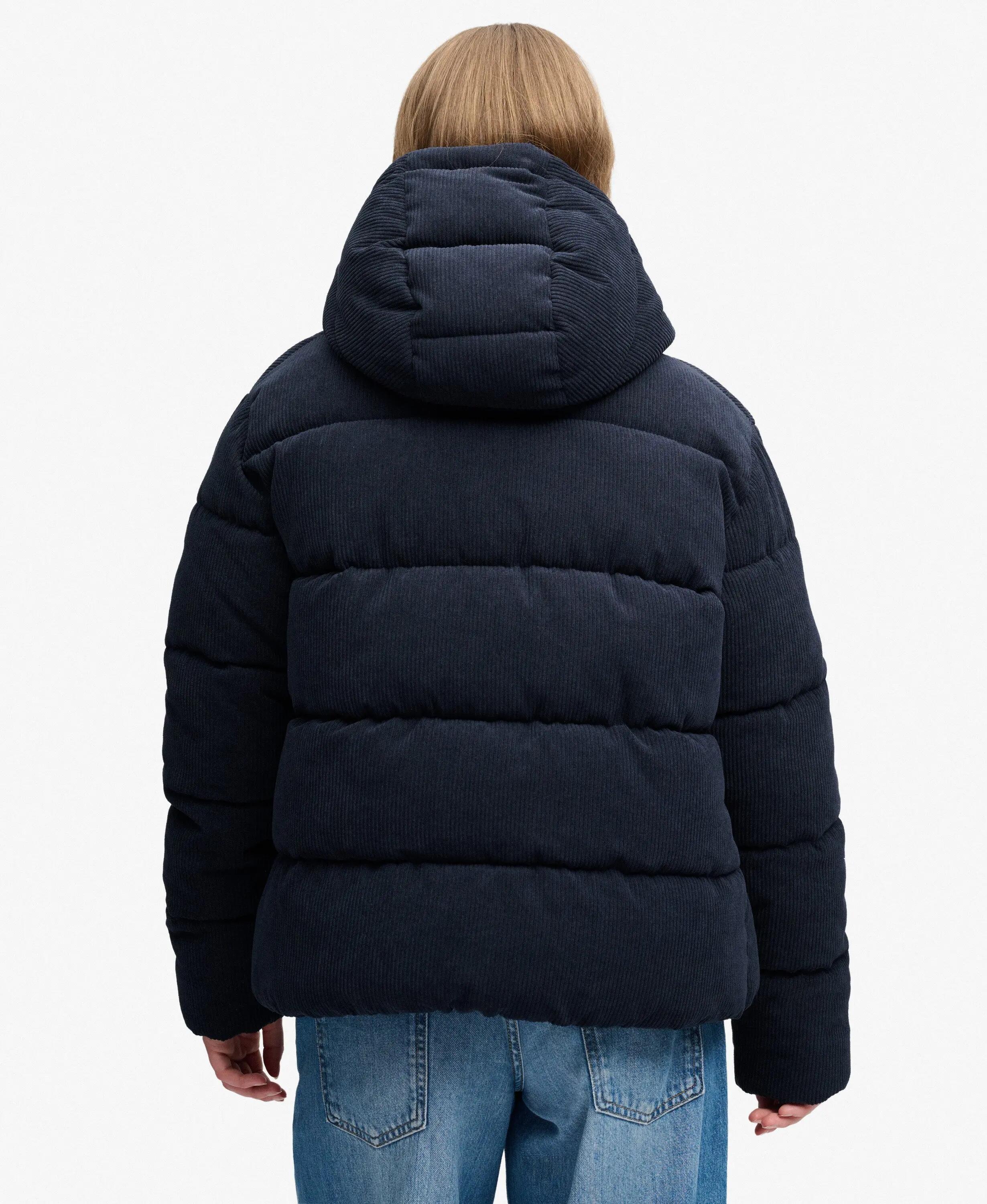 superdry Casaco acolchoado com capuz em veludo cotelê reciclado – ECLIPSE NAVY 6/7