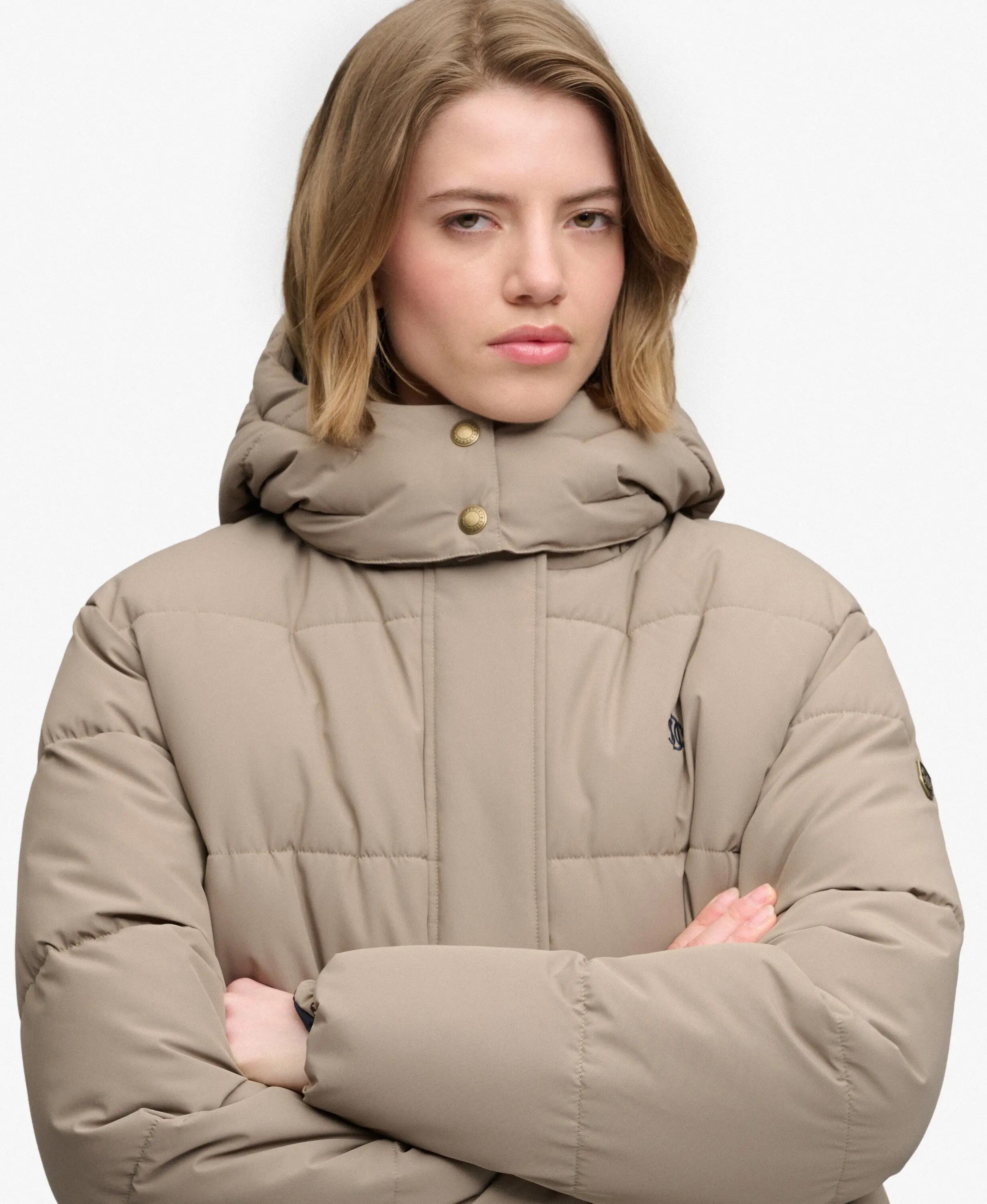 superdry Premium gewatteerde jas met capuchon van gerecycled polyester – Fallen 4/7