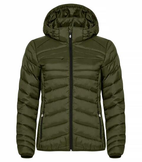 clique Giacca Idaho donna calda e leggera materiali riciclati – Fog Green