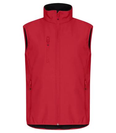 clique Classic Softshell Vest Softshell-Weste aus recyceltem Polyester – Red