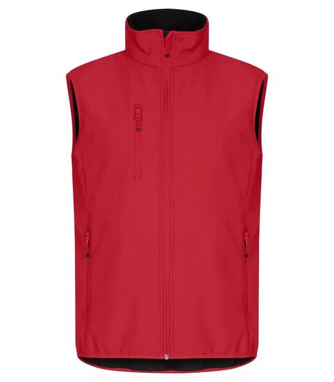 clique Classic Softshell Vest Softshell-Weste aus recyceltem Polyester – Red