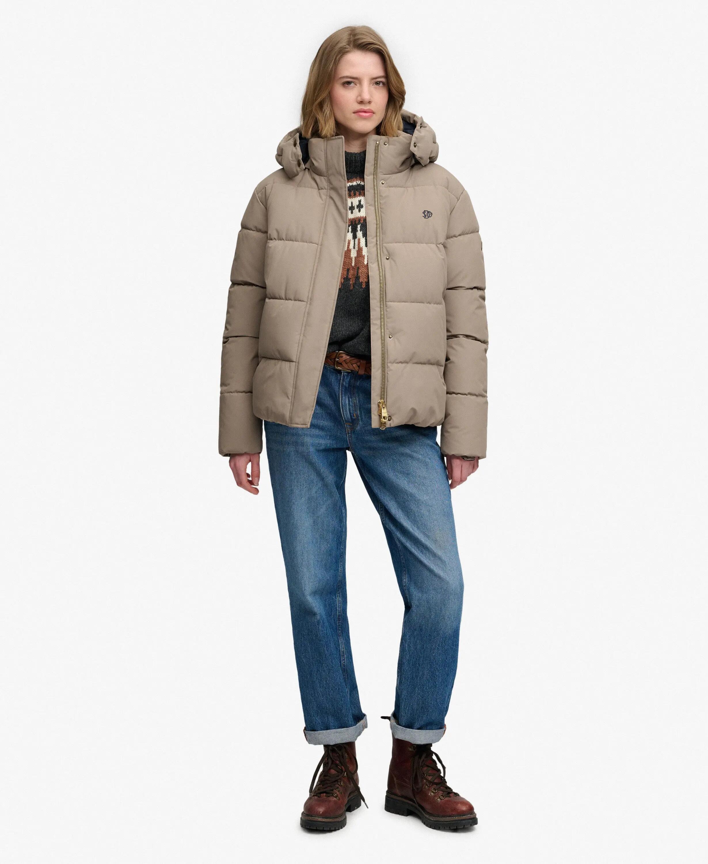 superdry Premium gewatteerde jas met capuchon van gerecycled polyester – Fallen 3/7