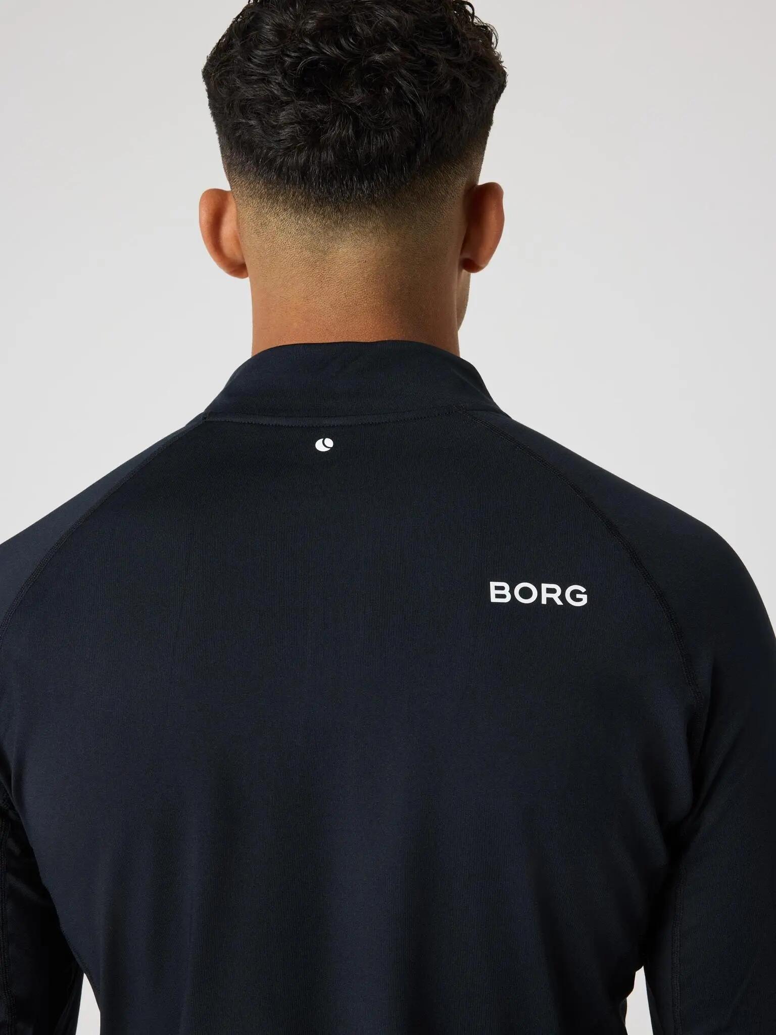 bjorn_borg Veste mi-zip en polyester recyclé – BLACK BEAUTY 4/5