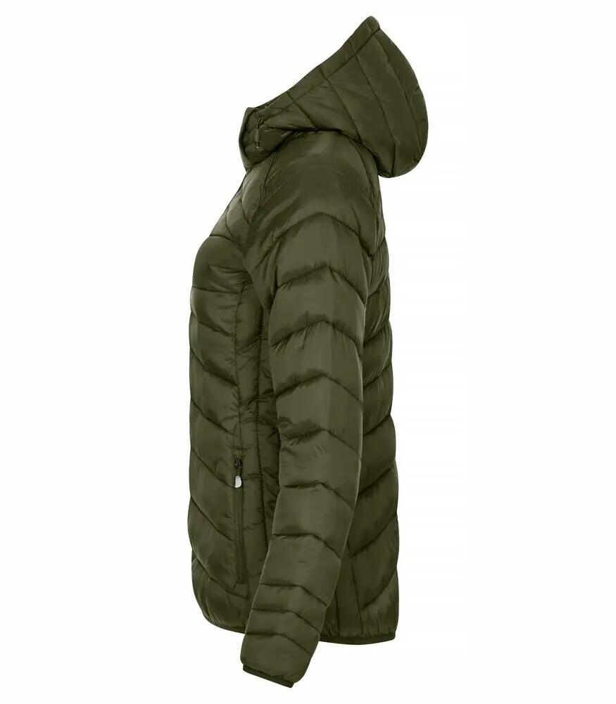 clique Giacca Idaho Women calda leggera in poliammide riciclato – Fog Green 3/4