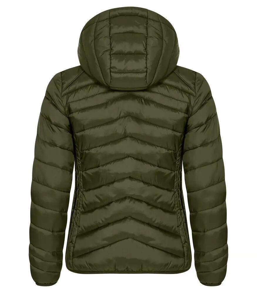 clique Giacca Idaho Women calda leggera in poliammide riciclato – Fog Green 2/4