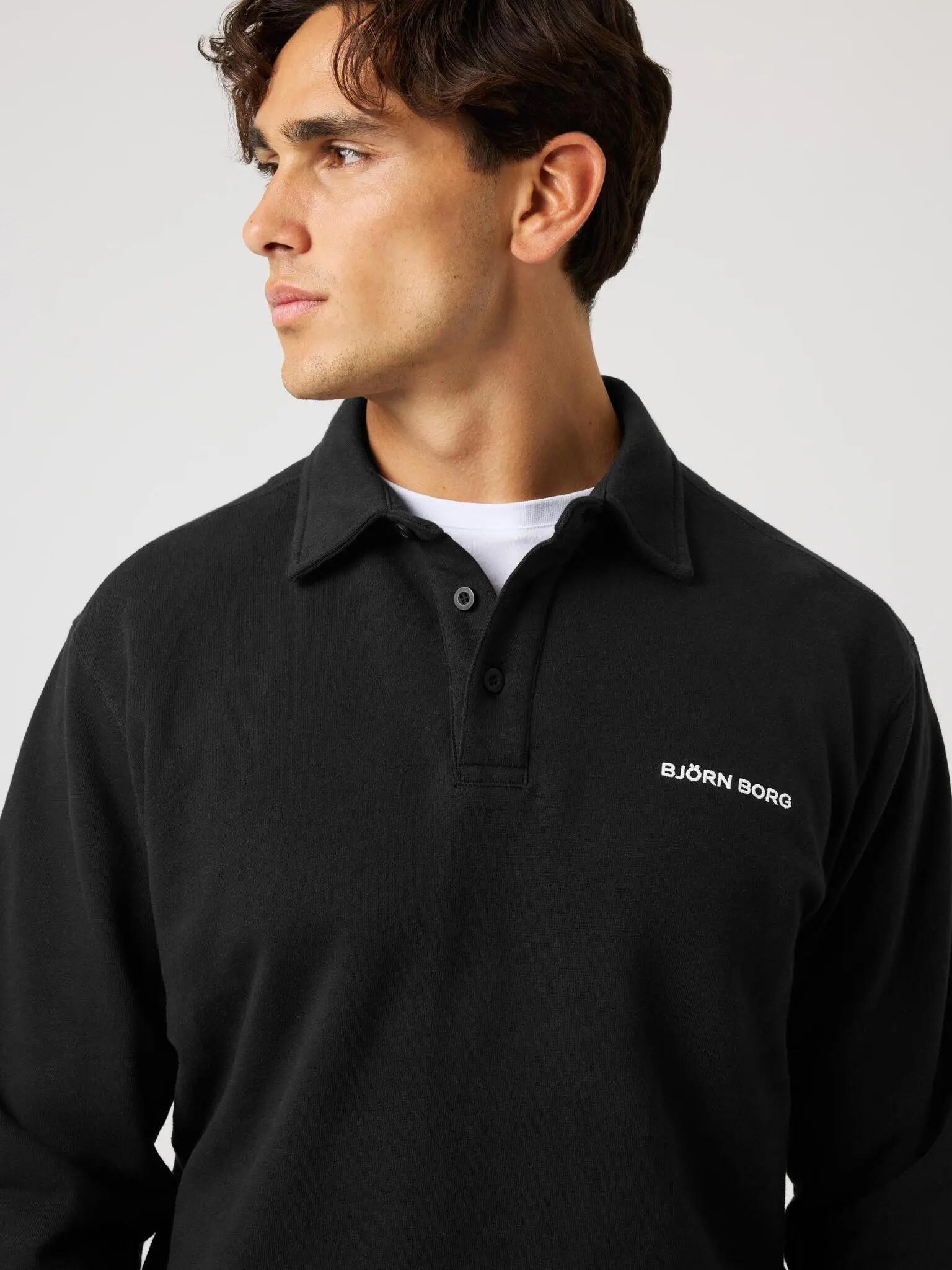 bjorn_borg Polo Sweatshirt classico da uomo – BLACK BEAUTY 5/5