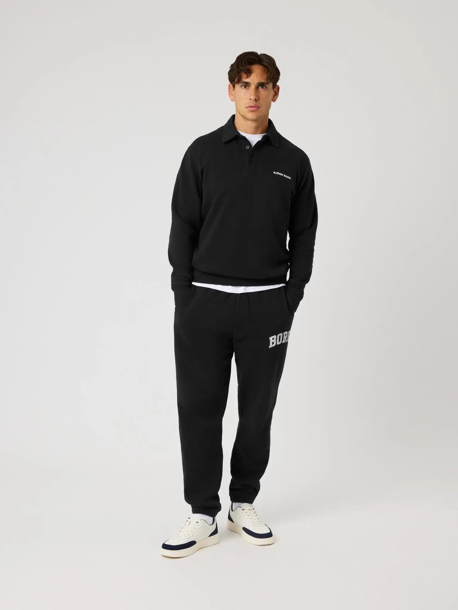 bjorn_borg Polo Sweatshirt classico da uomo – BLACK BEAUTY 3/5