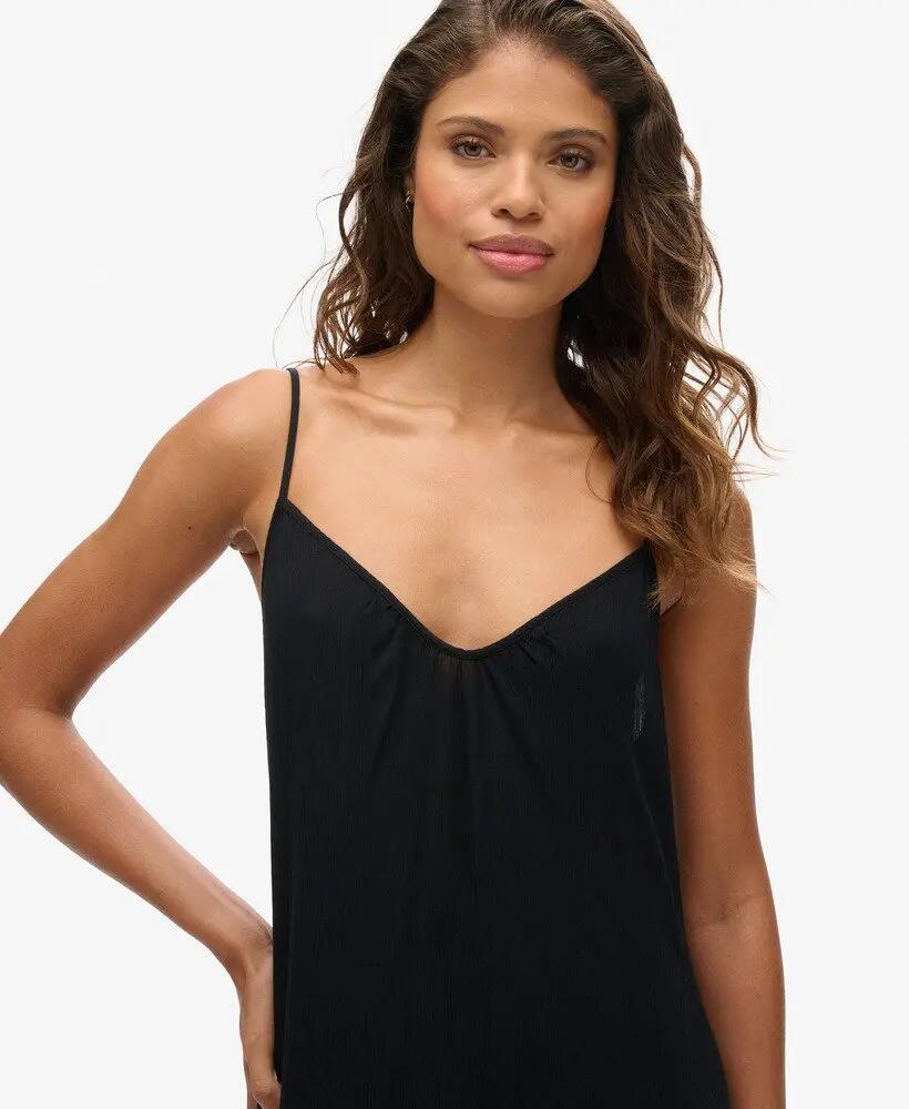 superdry Vestido Longo Cami em Viscose – JET BLACK 2/4