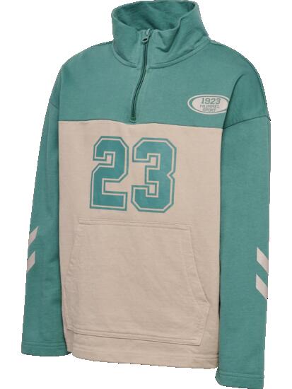 hummel Zip Jacket à demi-zip en coton bio pour enfants – BLUE SPRUCE