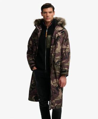 Superdry waterdichte everest jas met nepbont – para camo