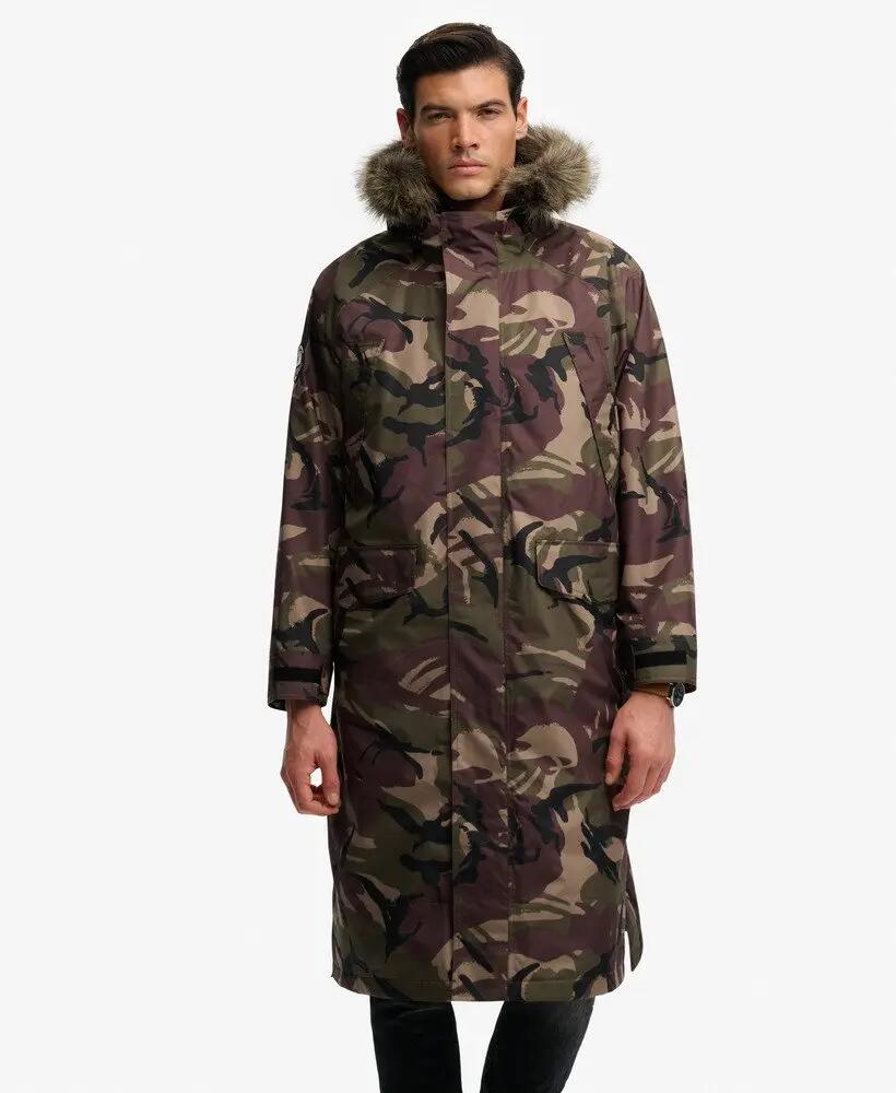 superdry Casaco Everest impermeável com pelo sintético – Para Camo 5/5