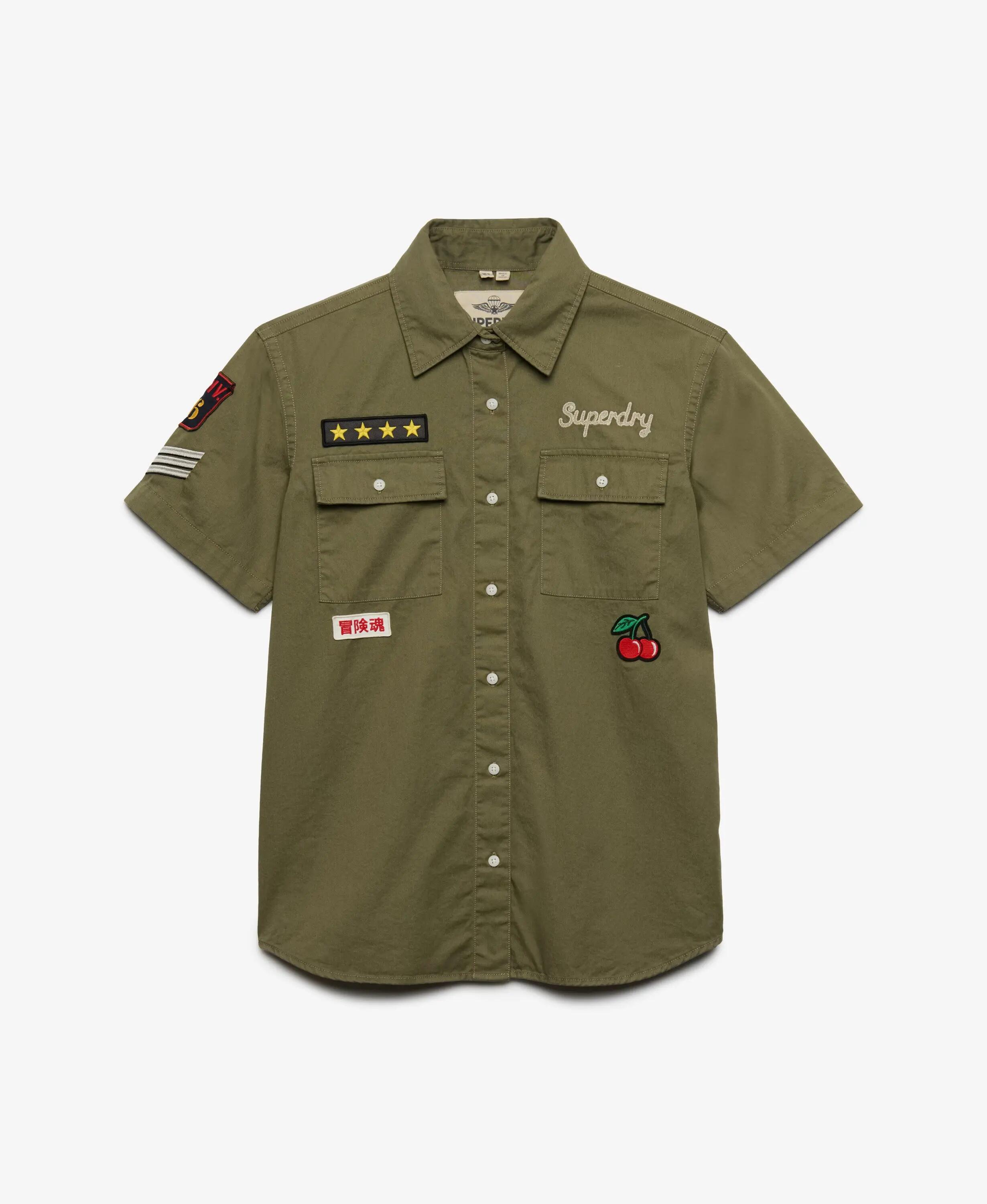 superdry Camicia Scout manica corta in cotone biologico – Wild Khaki 7/7