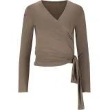 athlecia Walyn W Wikkelblouse van viscose met stretch – 1292 Greige 4/4