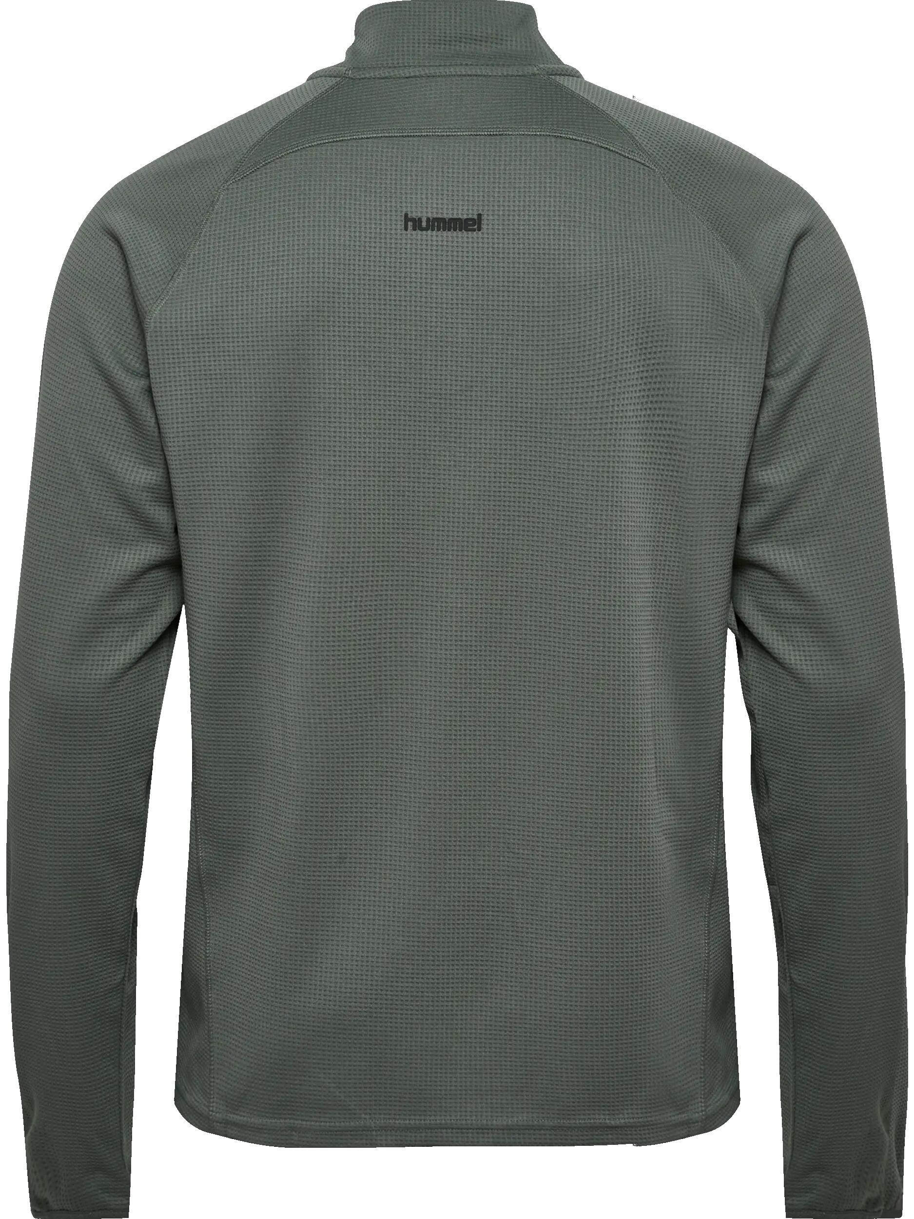hummel Half Zip Midlayer en polyester stretch pour homme – CASTOR GRAY 2/5