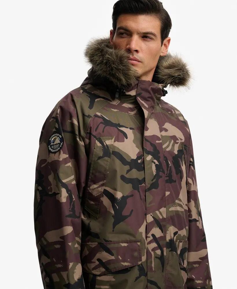 superdry Casaco Everest impermeável com pelo sintético – Para Camo 2/5