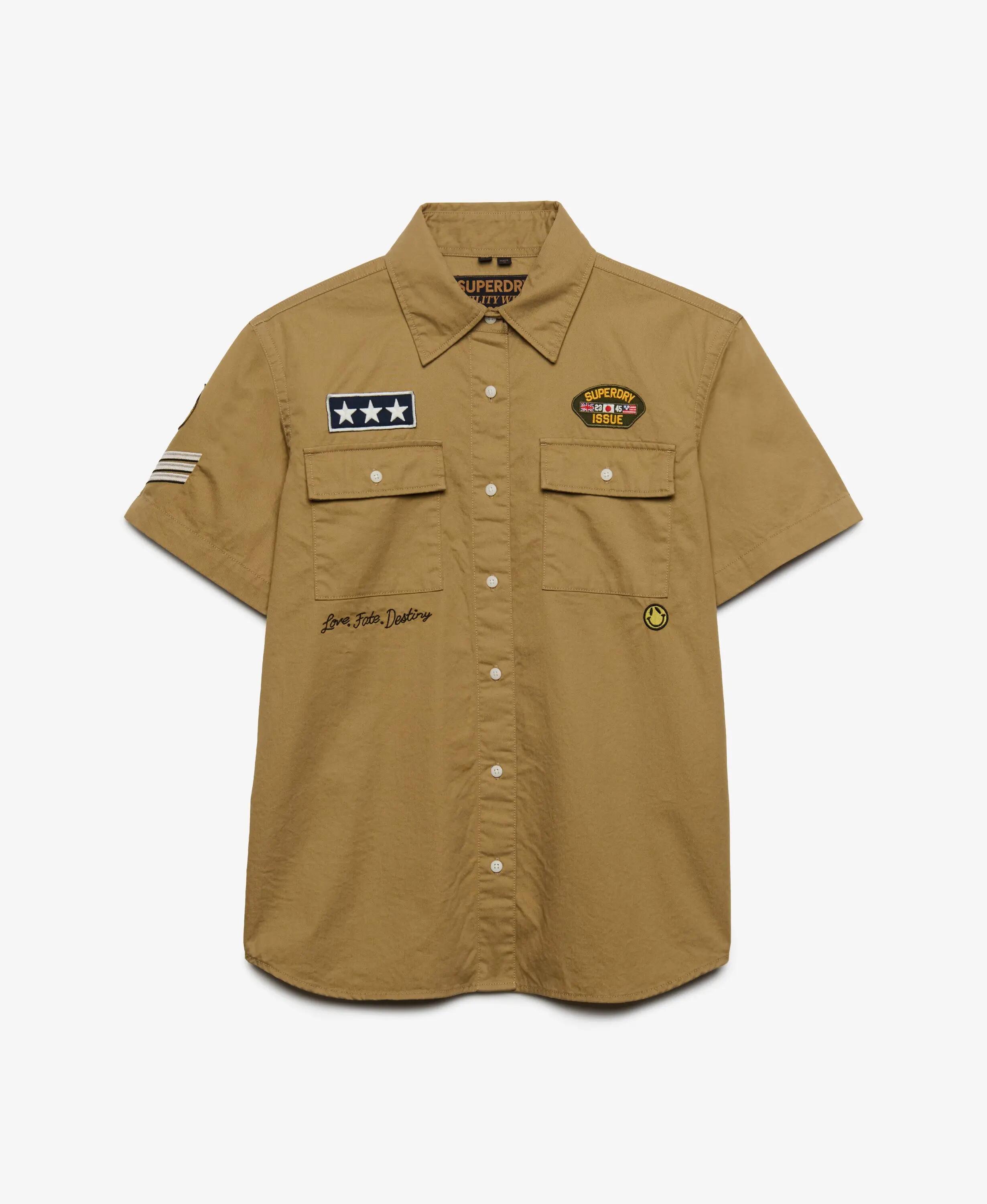 superdry Camisa Scout de manga curta em algodão biológico — corte relaxed – 7/7