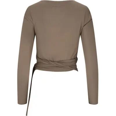 athlecia Walyn W Wikkelblouse van viscose met stretch – 1292 Greige 2/4