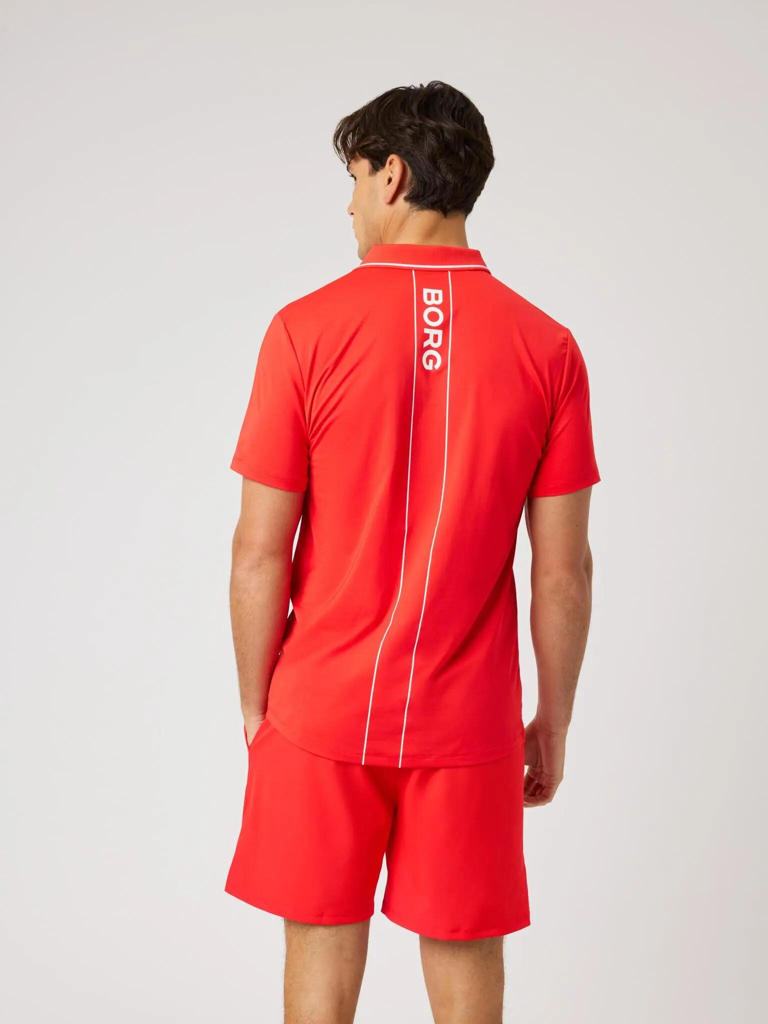 bjorn_borg ACE POLO SHIRT en polyester recyclé – FLAME SCARLET 2/5