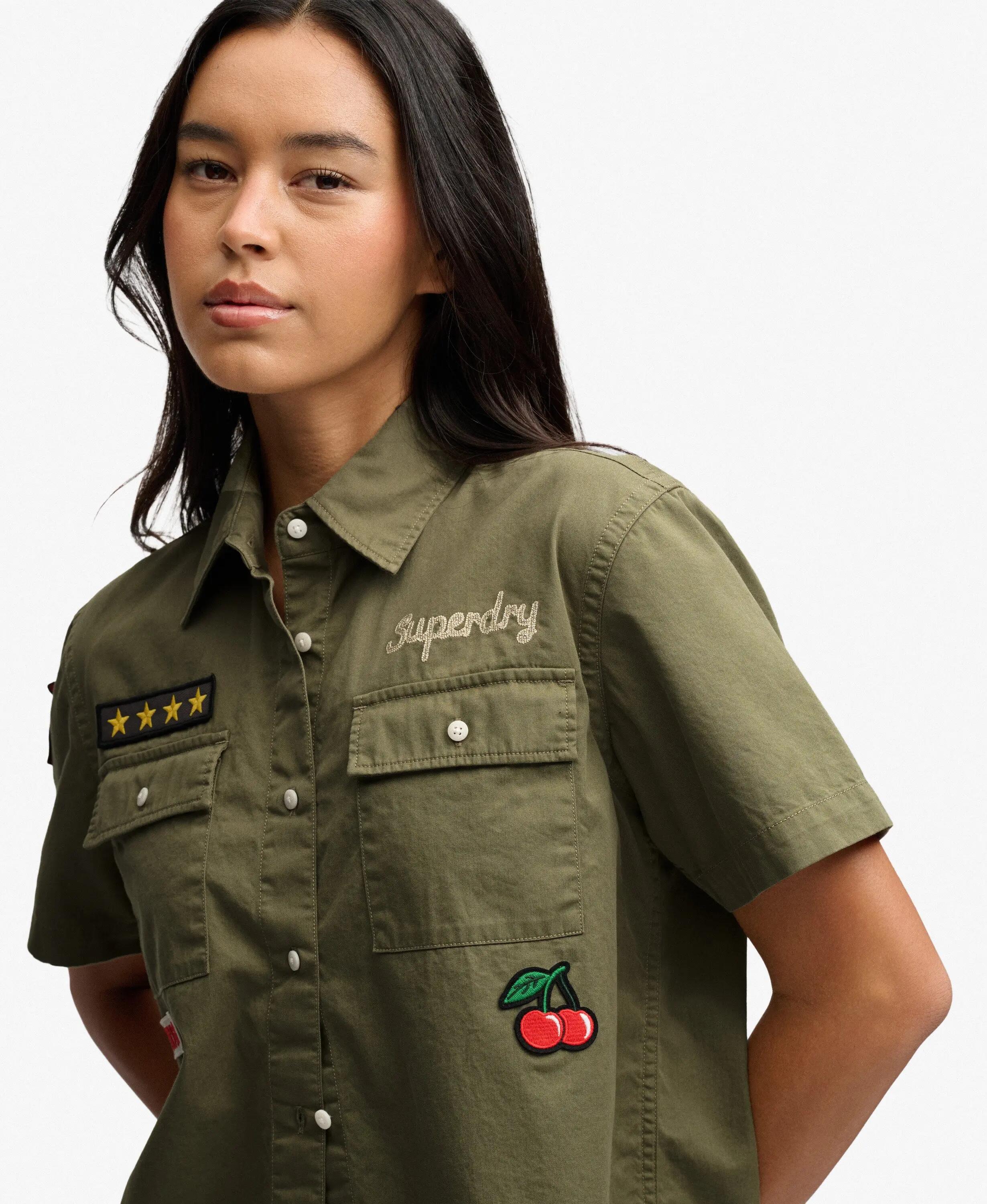 superdry Camicia Scout manica corta in cotone biologico – Wild Khaki 4/7