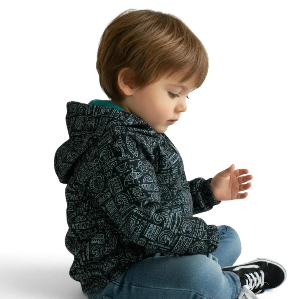 Niño/a Surf Chaqueta de Lluvia Impermeable Cortavientos Forro Polar Tribal Surf 4/5