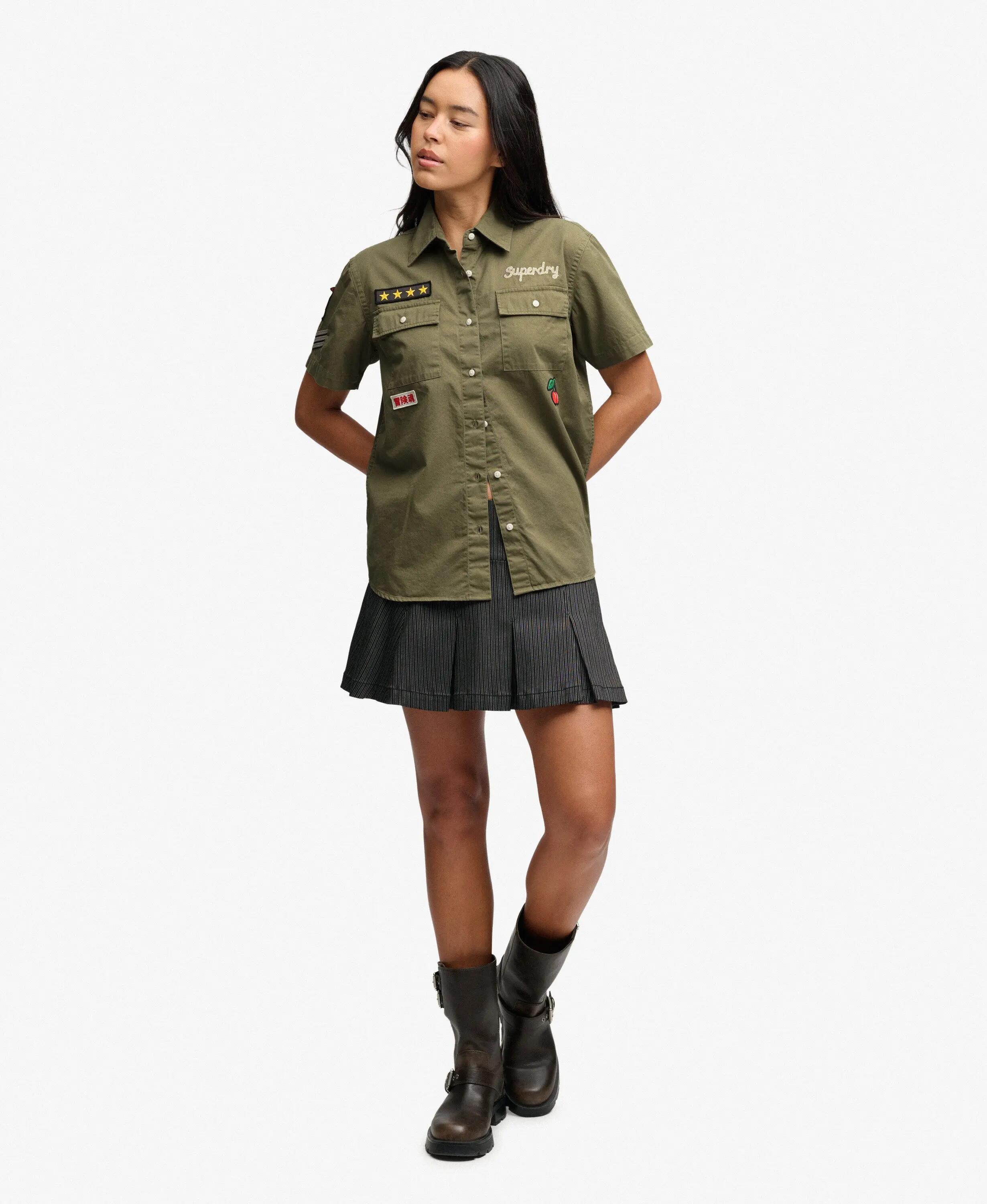superdry Camicia Scout manica corta in cotone biologico – Wild Khaki 3/7