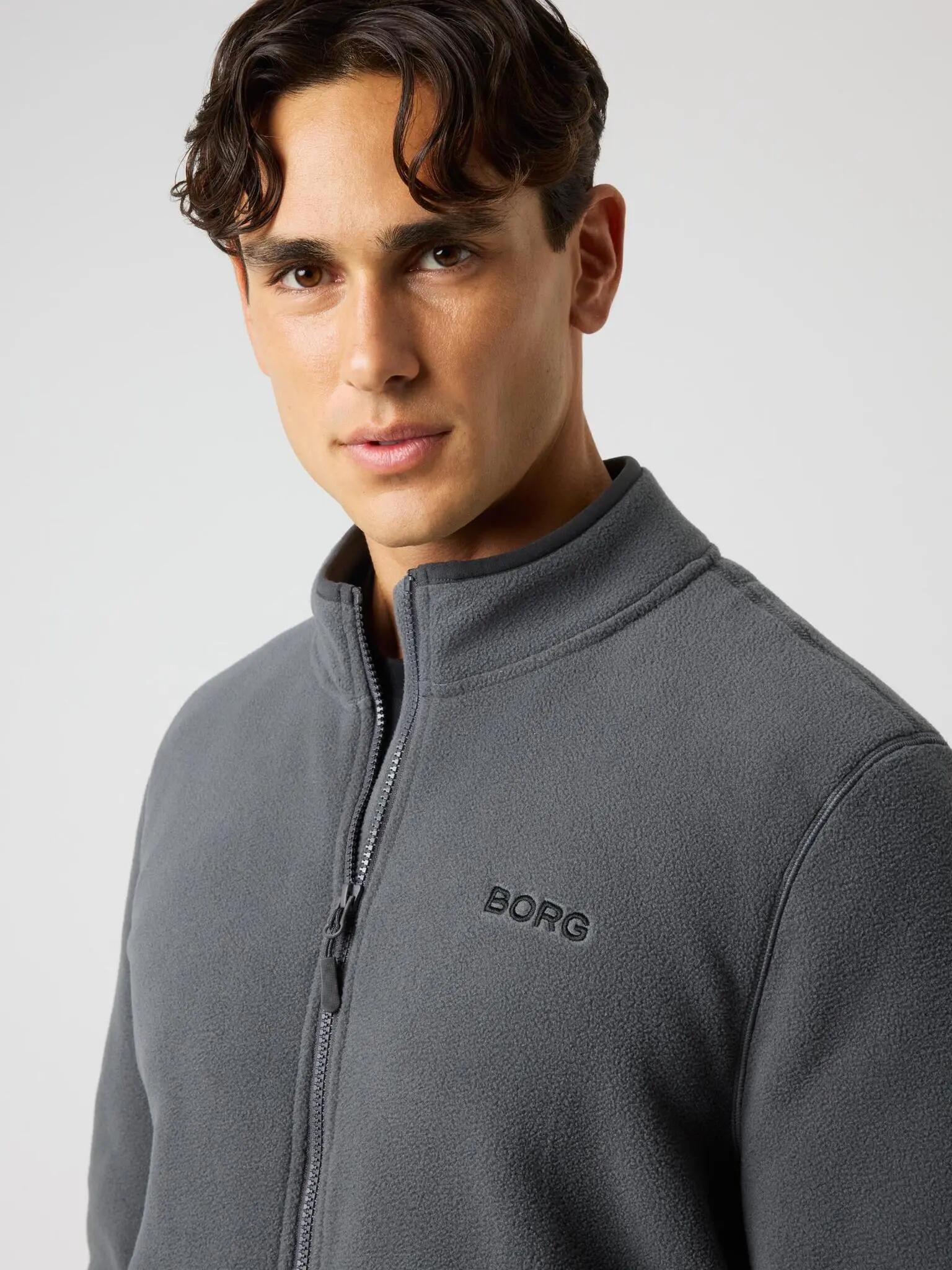 bjorn_borg BORG FULL ZIP FLEECE van gerecycled polyester – ASPHALT 5/5