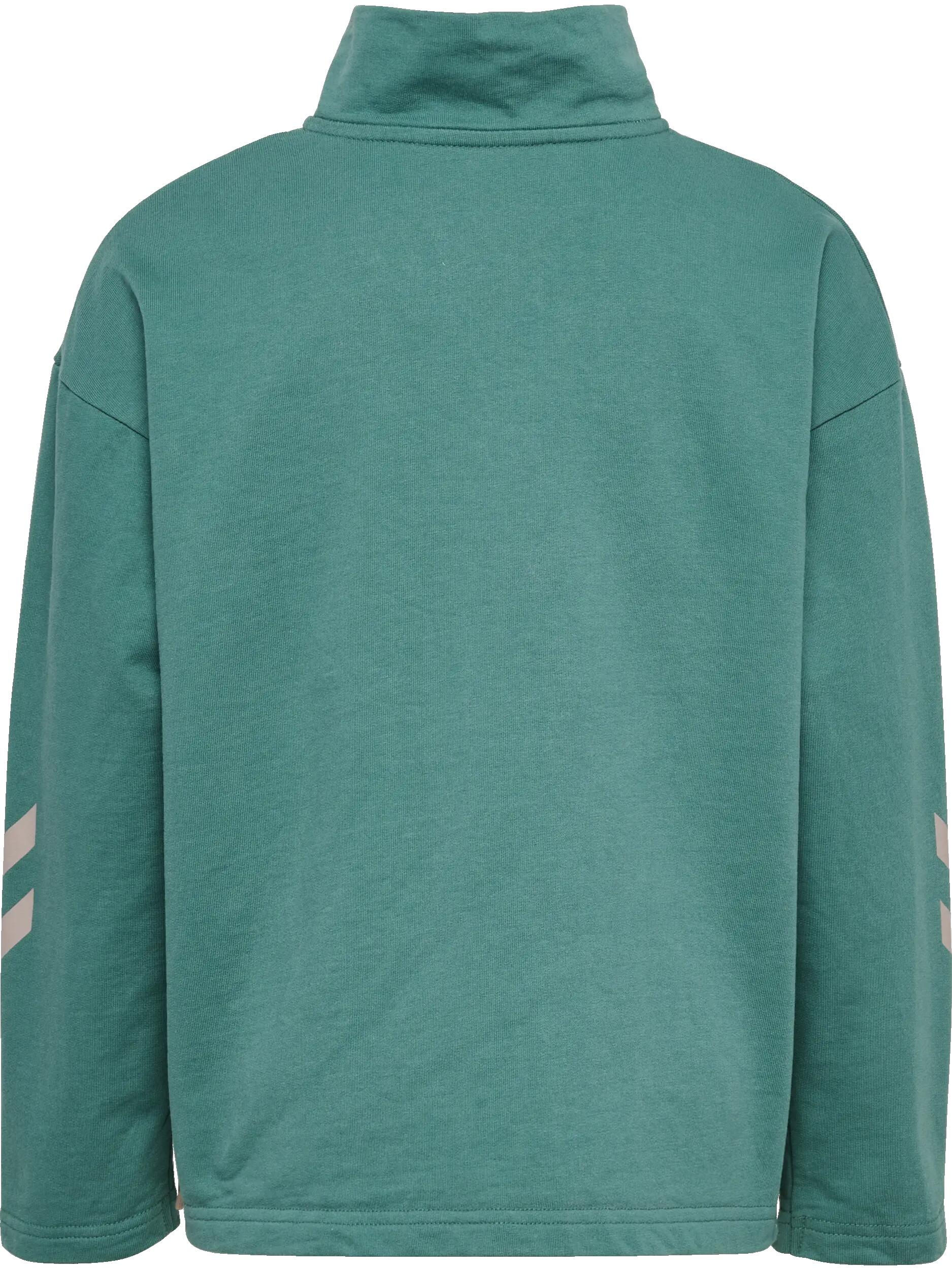 hummel Zip Jacket à demi-zip en coton bio pour enfants – BLUE SPRUCE 2/3