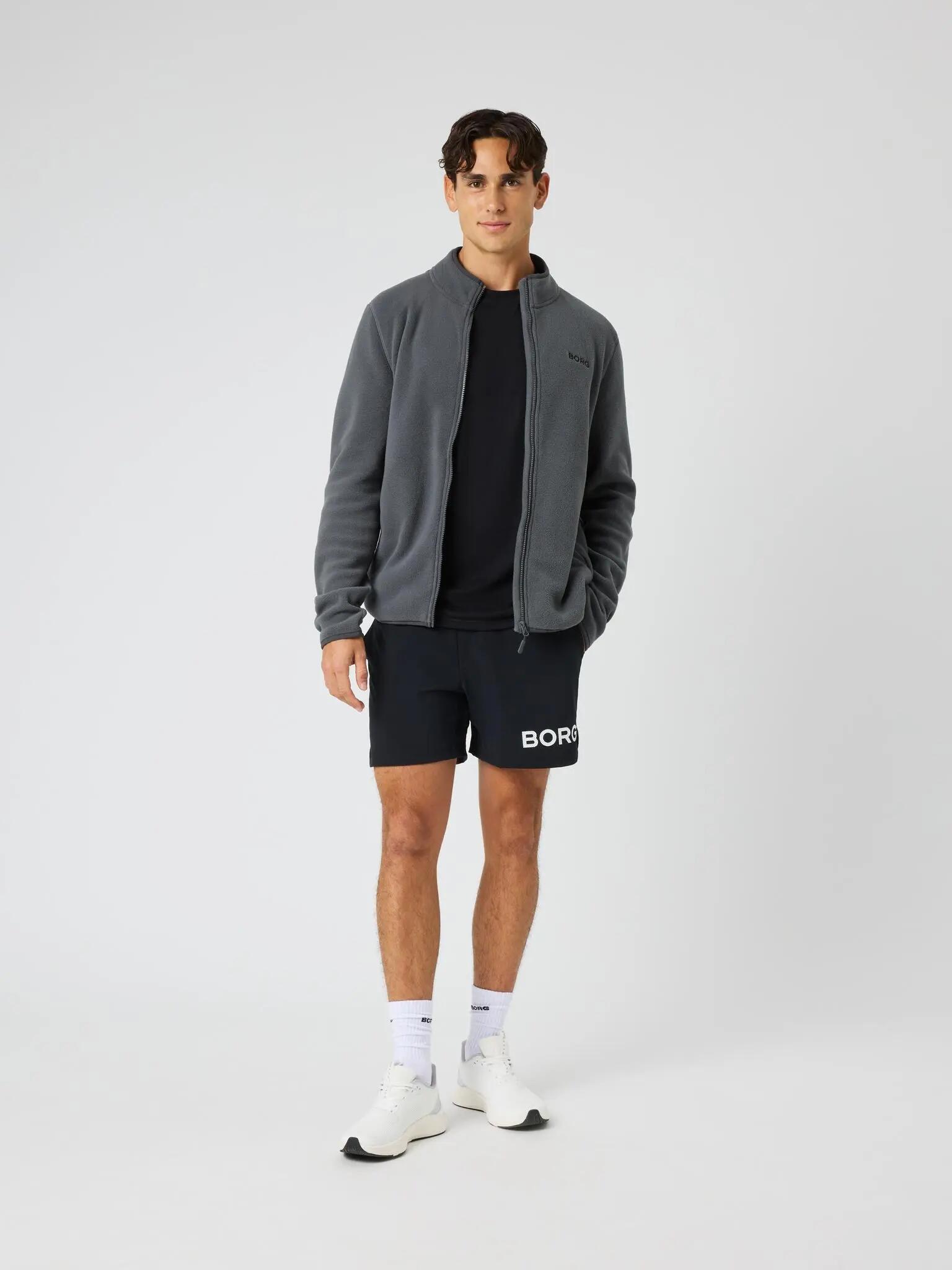 bjorn_borg BORG FULL ZIP FLEECE van gerecycled polyester – ASPHALT 3/5