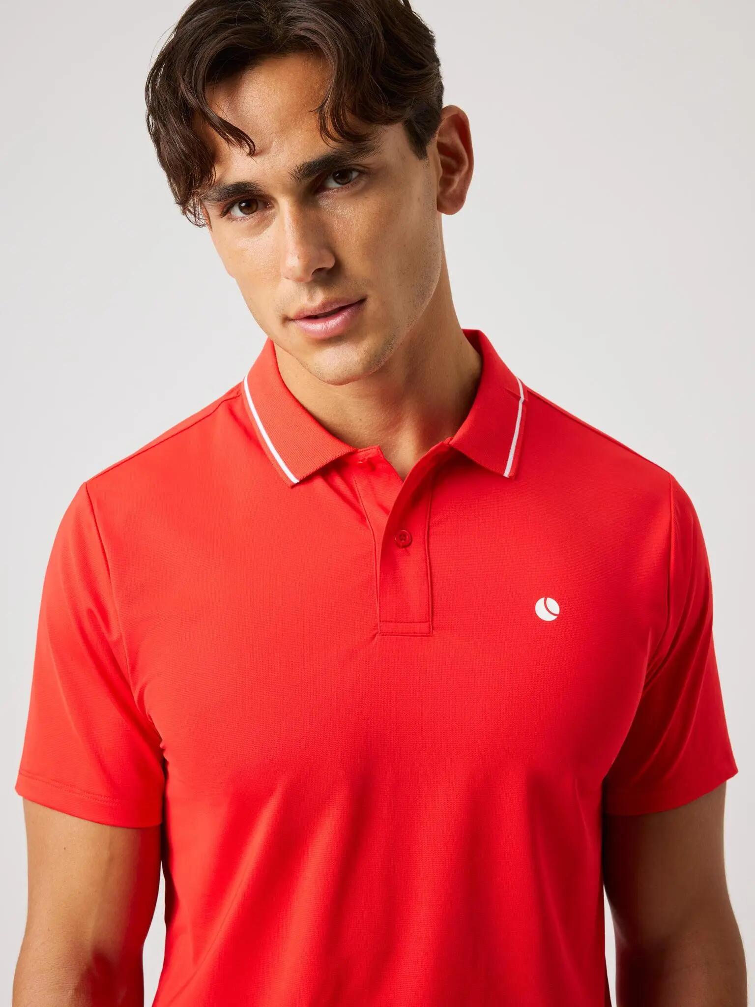 bjorn_borg ACE POLO SHIRT en polyester recyclé – FLAME SCARLET 5/5