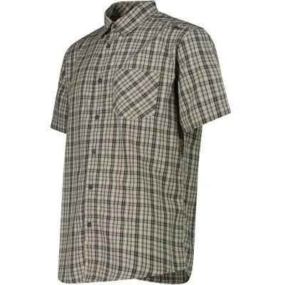 camisa hombre 100% poliéster – 16ZV Vaniglia-Antracite-Corda 3/4