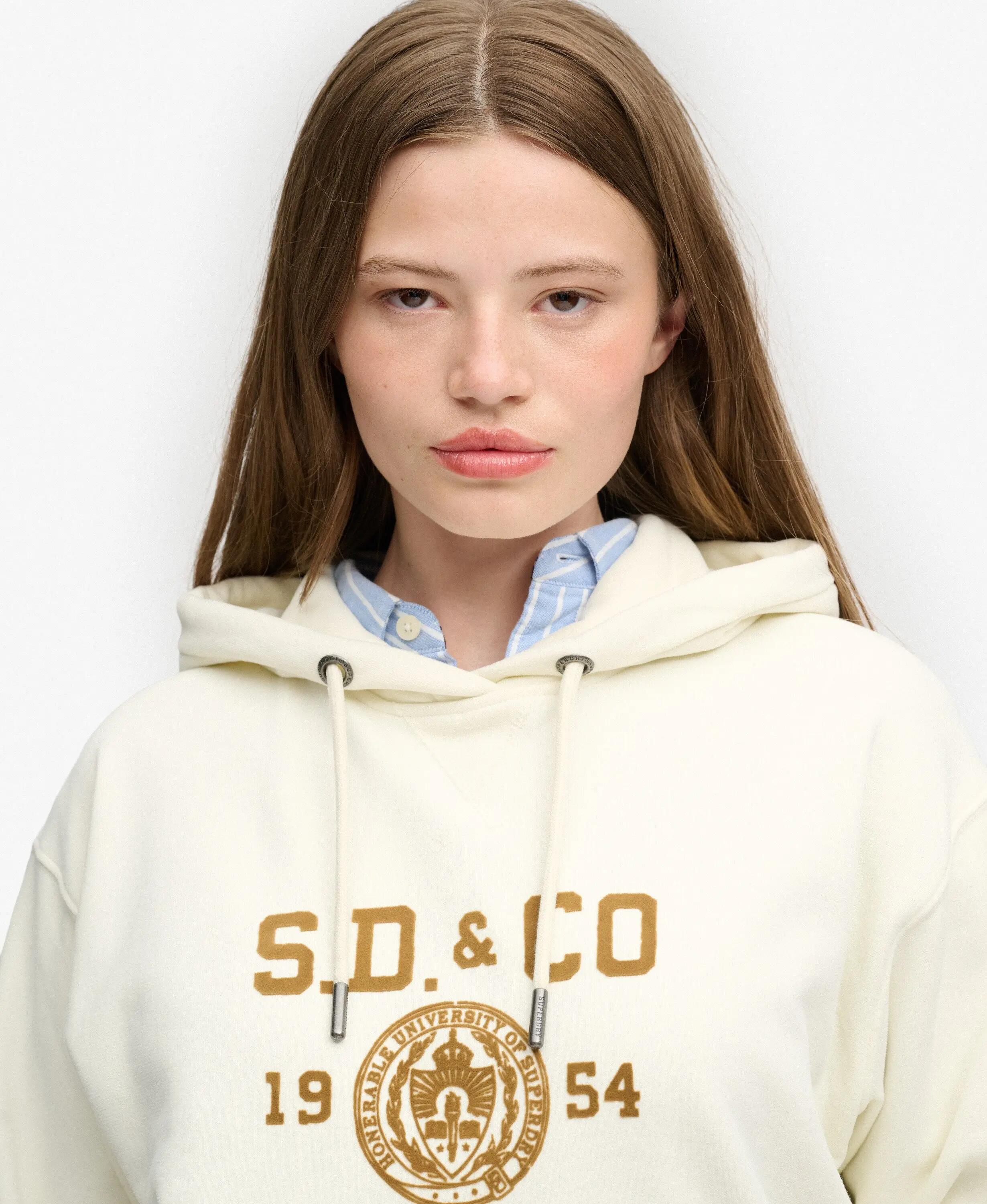 superdry sweatshirt com capuz Athletic Flock em algodão e poliéster reciclado – 4/7