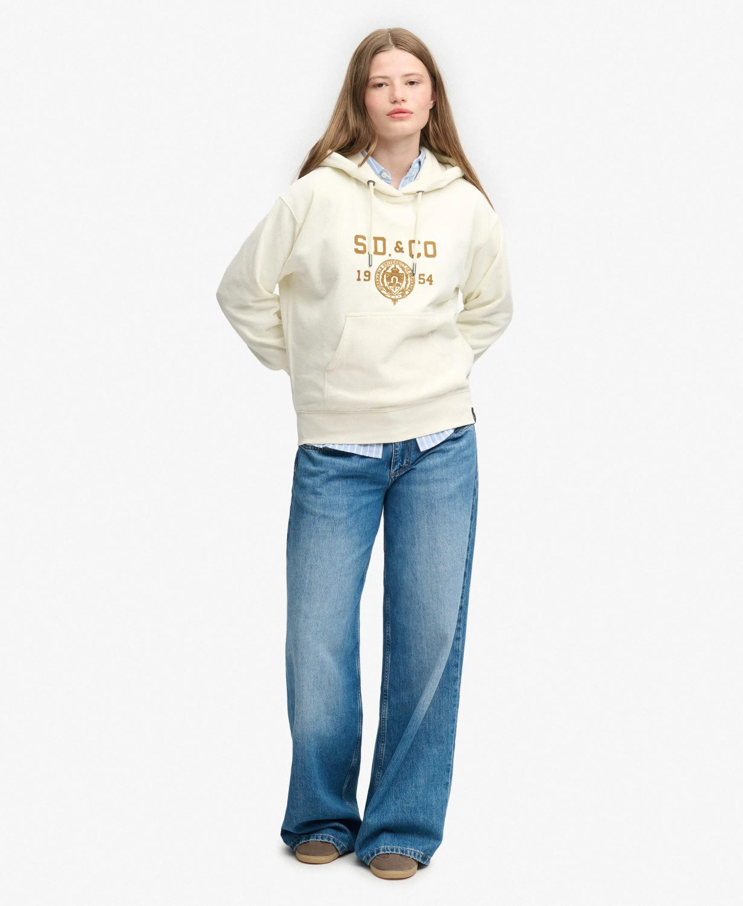superdry sweatshirt com capuz Athletic Flock em algodão e poliéster reciclado – 3/7