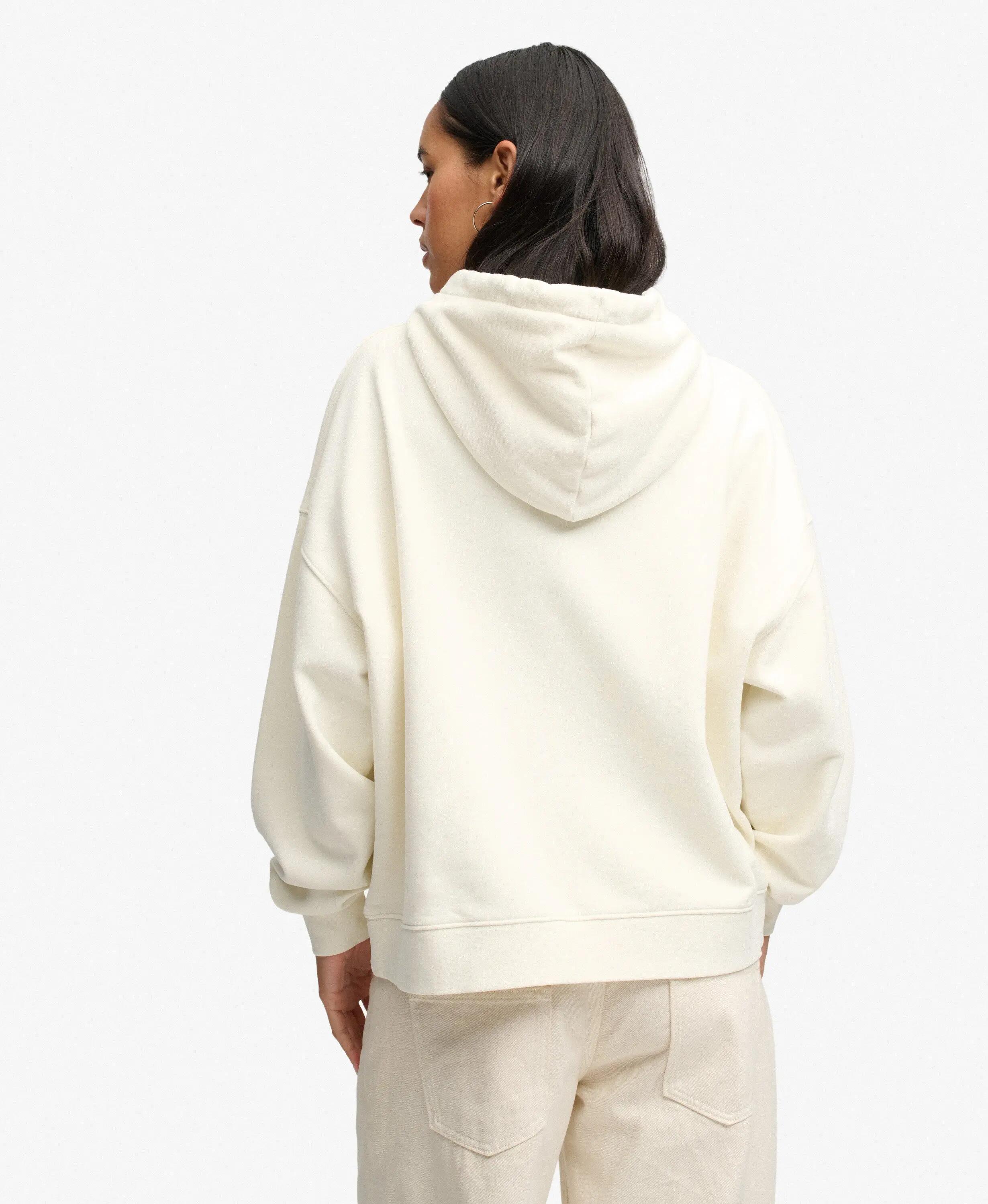 superdry Sweat com capuz Luxe Casual corte oversize – CREAM/NAVY 5/6