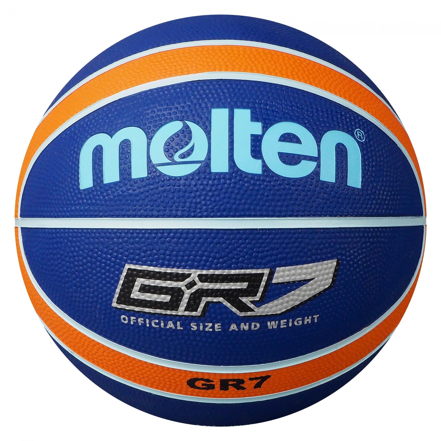 Molten BGR Rubber Basketball - Colour Orange/Blue - Size 7 1/2