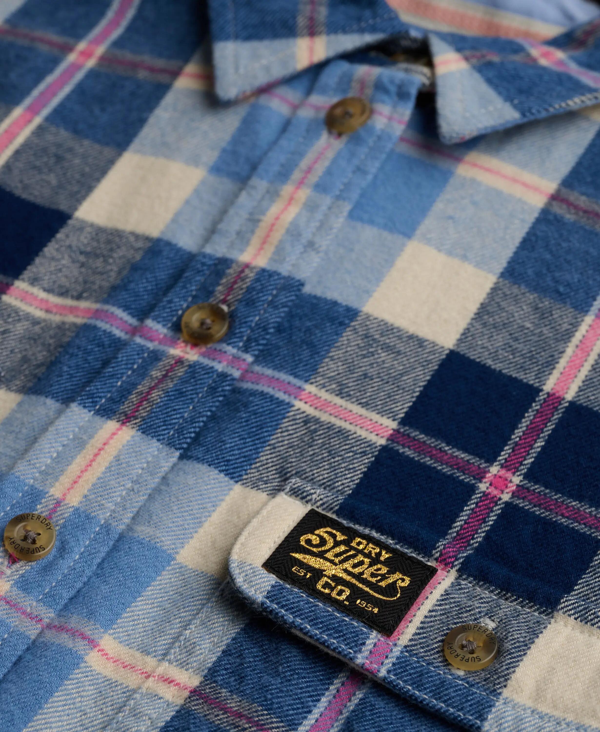 superdry Camisa Lumberjack em flanela xadrez – Classic Blue Check 6/7
