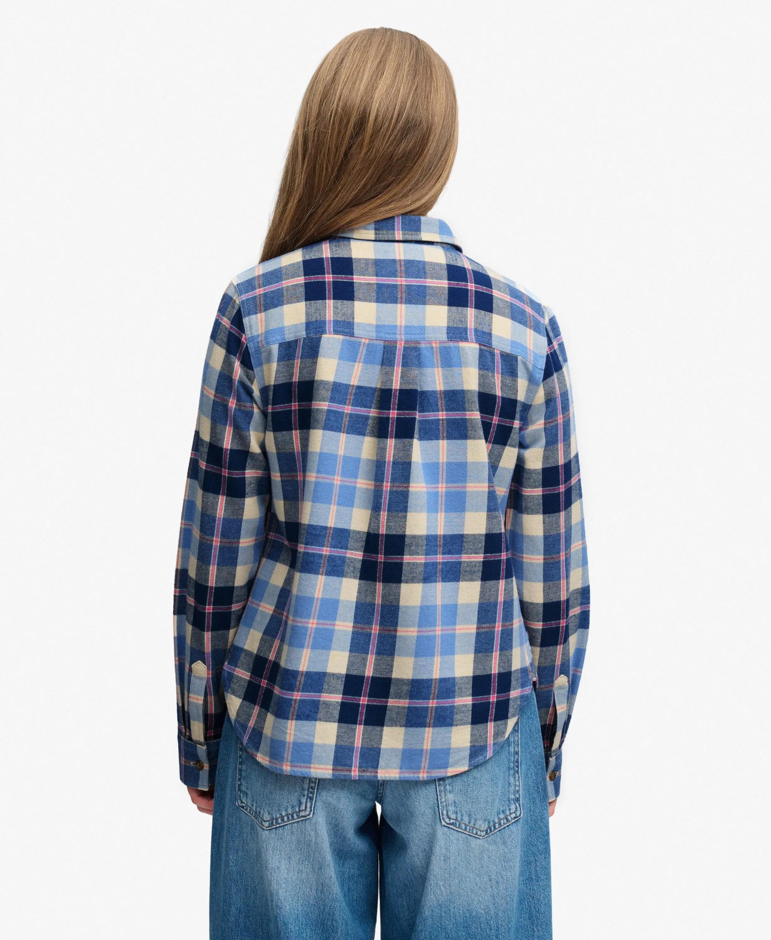 superdry Camisa Lumberjack em flanela xadrez – Classic Blue Check 5/7
