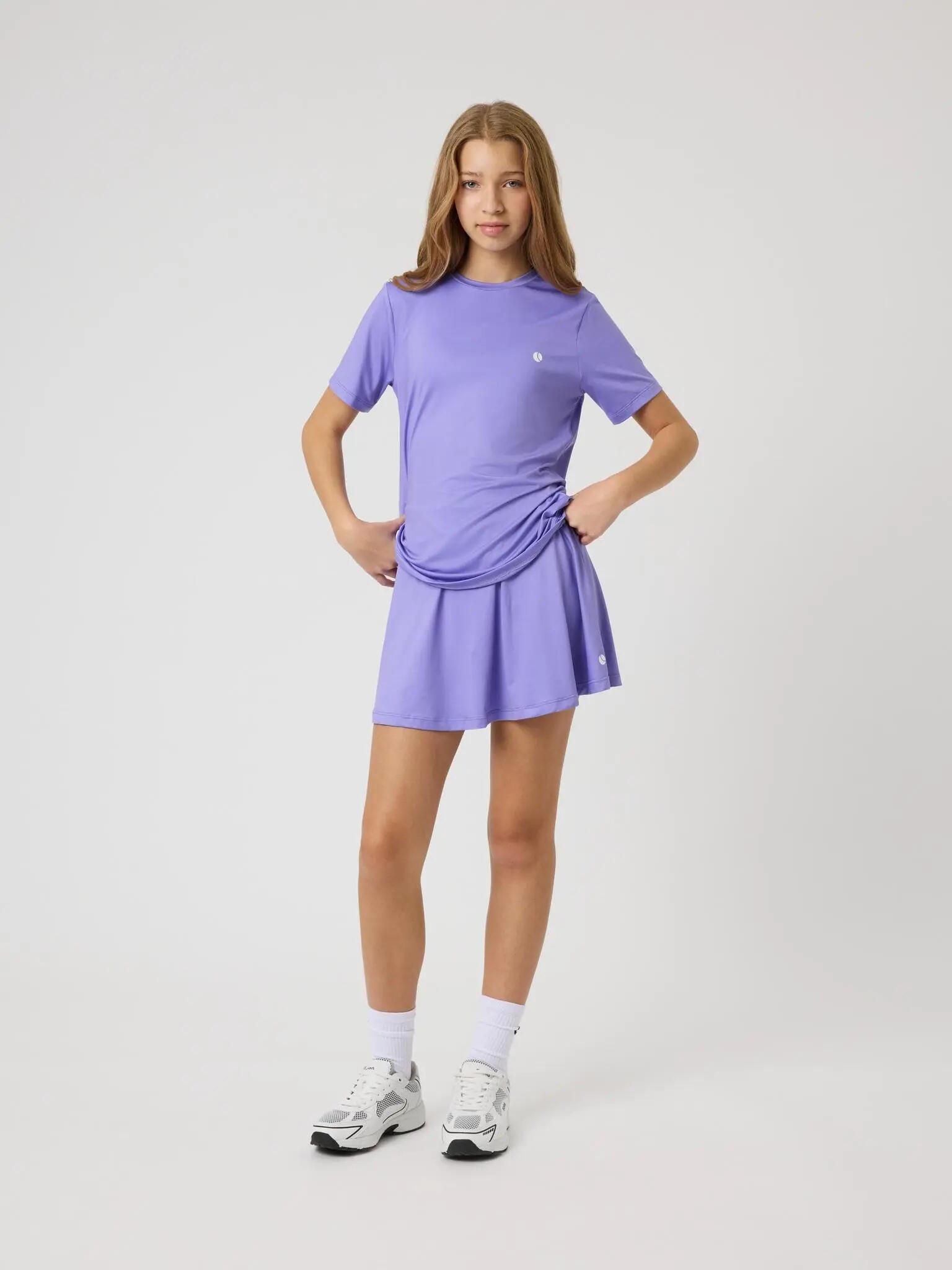 bjorn_borg ACE JERSEY SKIRT van gerecycled polyester – ASTER PURPLE 3/4